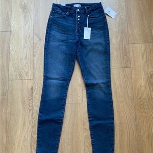 NWT Good American Good Legs Button-Fly Skinny Jeans sz 6/28